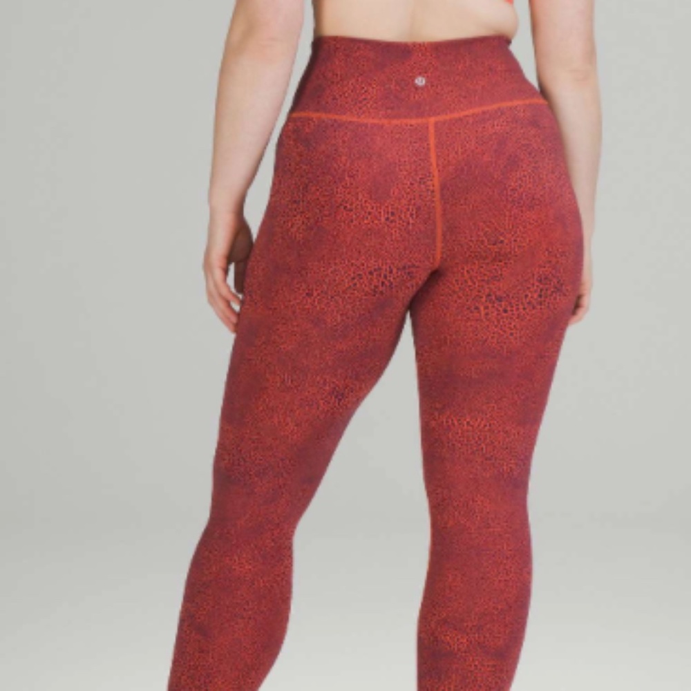 Lululemon Wunder Train High-Rise Tight 25" Crackle Glaze Size 4